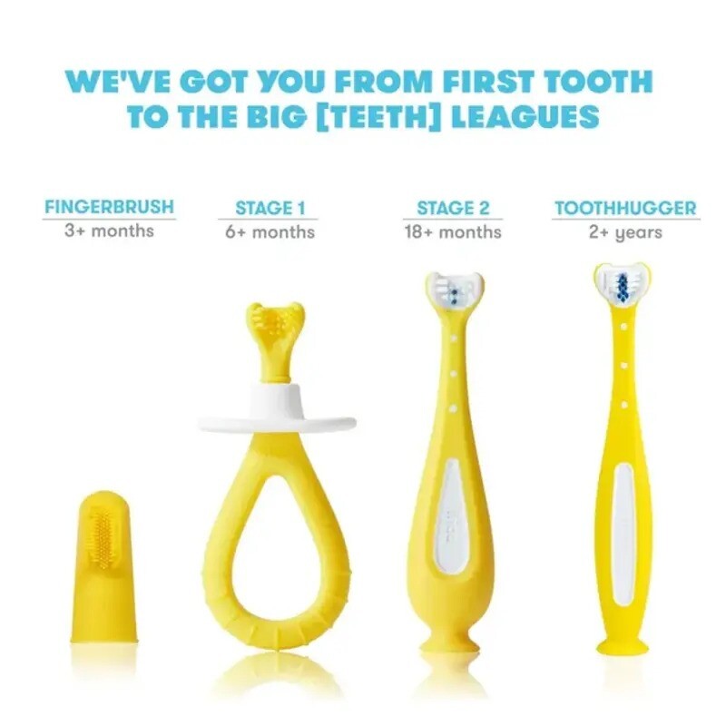 Fridababy Triple-Angel Toothhugger Toothbrush Yellow (2yrs-Plus)