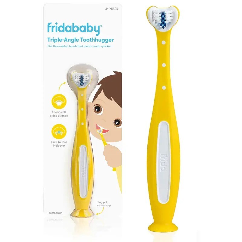 Fridababy Triple-Angel Toothhugger Toothbrush Yellow (2yrs-Plus)