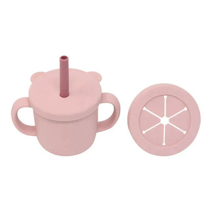 Glitter & Spice Grow With Me Silicone Cup Snack Set Dusty Rose