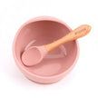 Glitter & Spice Silicone Suction Bowl & Spoon Set Dusty Rose