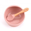 Glitter & Spice Silicone Suction Bowl & Spoon Set Dusty Rose