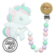 Glitter & Spice Silicone (BPA Free) Teether With Clip Unicorn