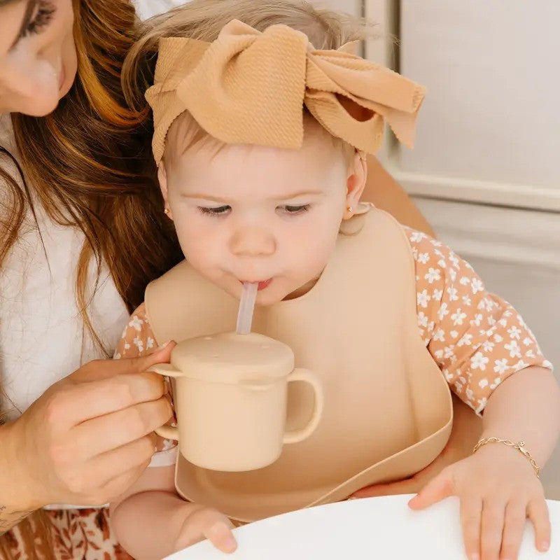 Glitter & Spice Grow With Me Silicone Cup Snack Set Marble