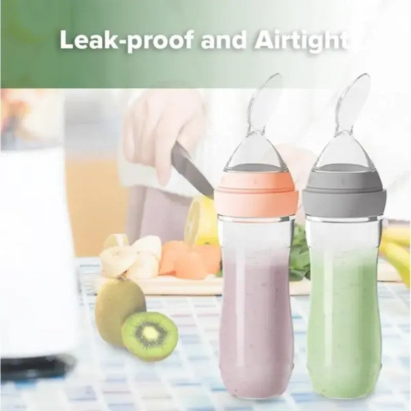 Haakaa Silicone Baby Food Dispensing Spoon Grey