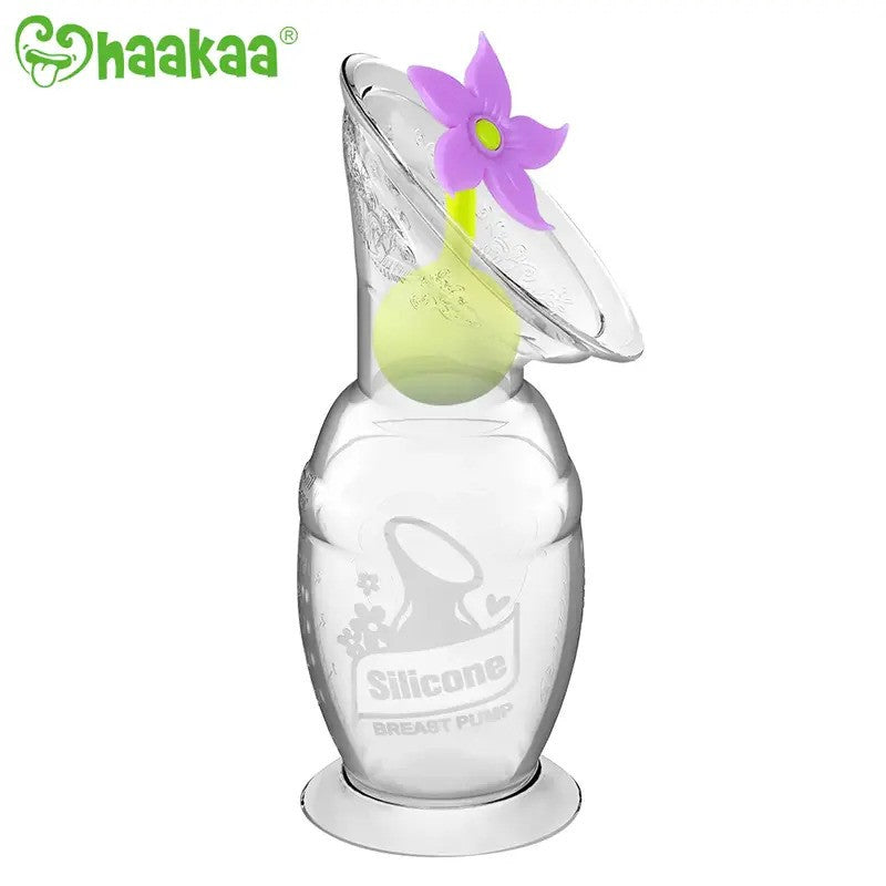 Haakaa Silicone Breast Pump Flower Stopper Purple