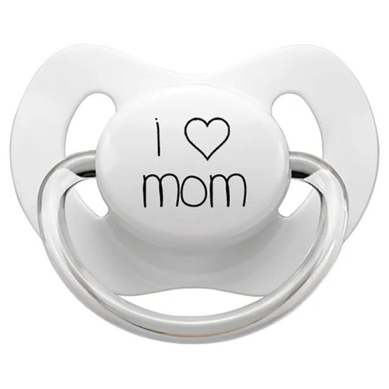 Littlemico Soother-Pacifier: I LOVE MOM - White