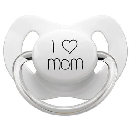 Littlemico Soother-Pacifier: I LOVE MOM - White