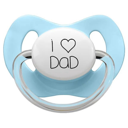 Littlemico Soother-Pacifier: I LOVE DAD - Blue