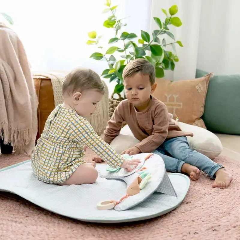 Ingenuity 4-In-1 Sit Up & Prop Activity Play Mat With Toys Nate The Bear (0m-Plus)