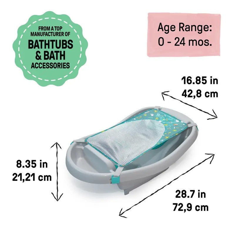 Ingenuity Comfy Clean Deluxe Newborn To Toddler Tub Grey