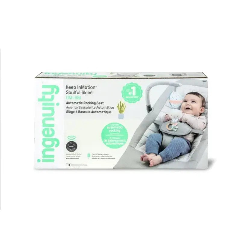 Ingenuity Keep InMotion Automatic Baby Rocking Seat Soulful Skies (0-6m)