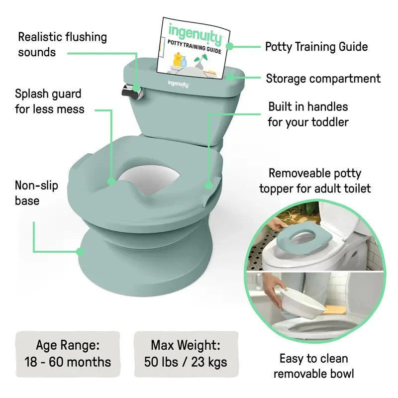 Ingenuity My Size Potty Training System Pro 2-in-1 Green (18m-5yrs)