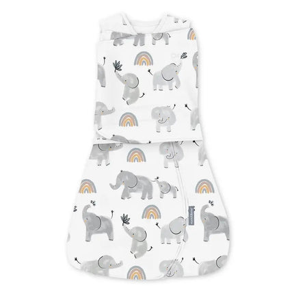 Ingenuity Swaddleme Arms Free Conv. Swaddle 1.0Tog Happy Elephant (1pack 3-6m)