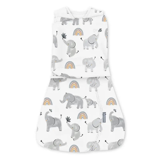 Ingenuity Swaddleme Arms Free Conv. Swaddle 1.0Tog Happy Elephant (1pack 3-6m)