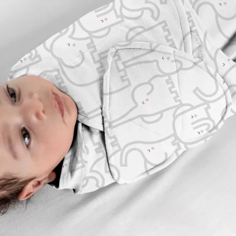 Ingenuity Swaddleme Monogram Coll.1.0Tog Elephant Dance (3pack-0-3m)