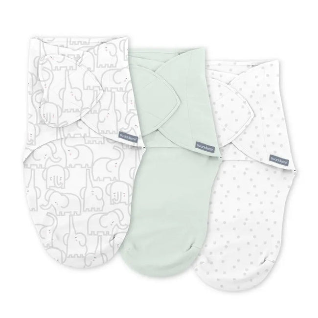 Ingenuity Swaddleme Monogram Coll.1.0Tog Elephant Dance (3pack-0-3m)