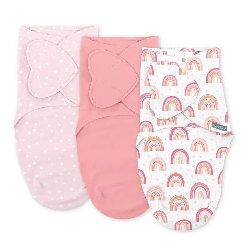 Ingenuity Swaddleme Monogram Coll.1.0Tog Rainbow (3pack-0-3m)