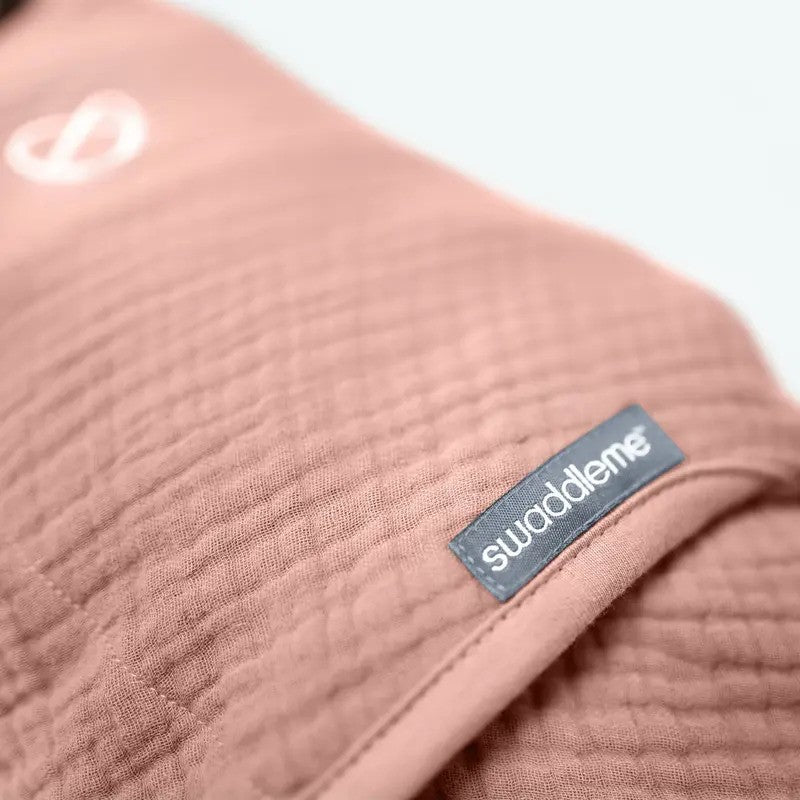 Ingenuity Swaddleme Muslin Original Swaddle 1.5Tog Blush (1pack-0-3m)