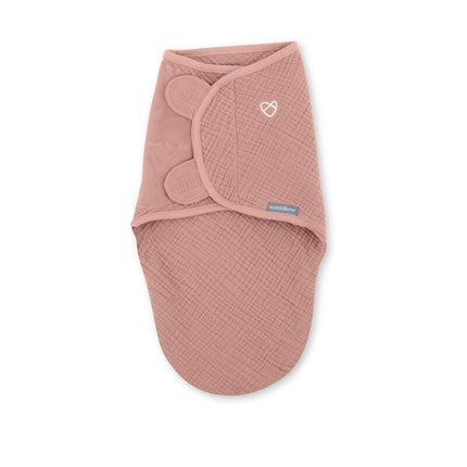 Ingenuity Swaddleme Muslin Original Swaddle 1.5Tog Blush (1pack-0-3m)