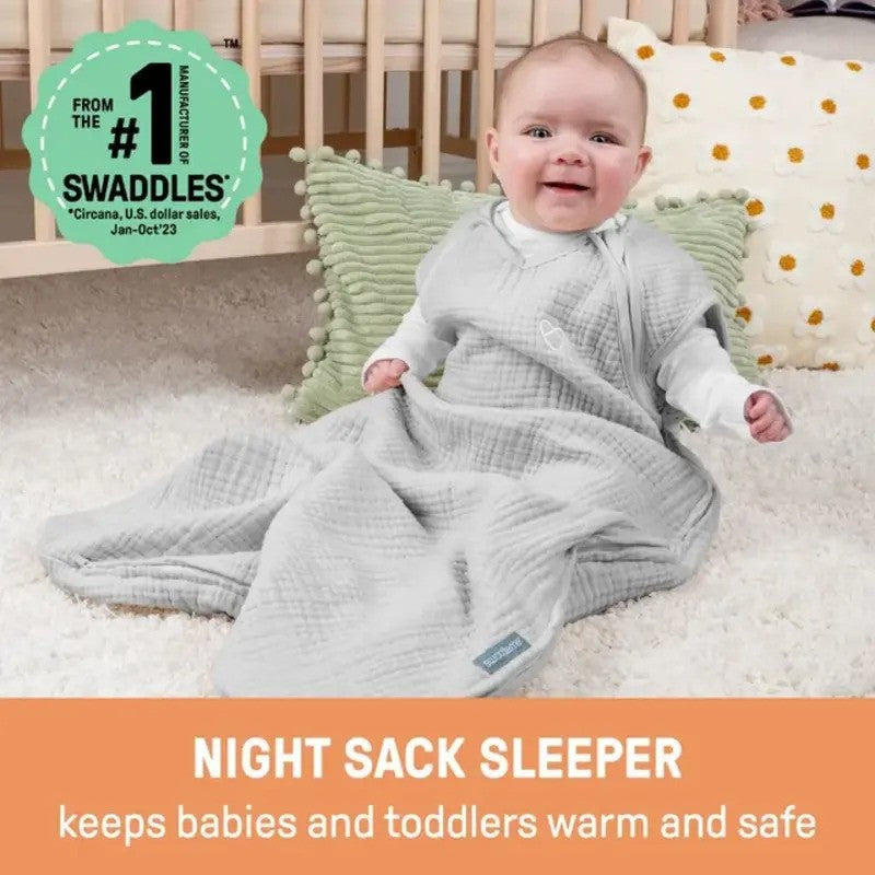 Ingenuity Swaddleme Nigh Sack Sleeper 1PK, 2.5 TOG Heather Grey