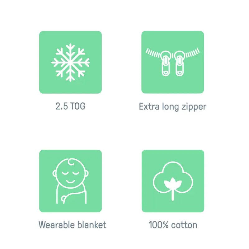 Ingenuity Swaddleme Night Sack Sleeper 2.5Tog Flock (1pack 3-18m)