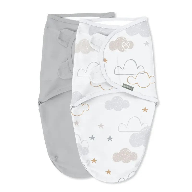 Ingenuity Swaddleme Original Swaddle 1.0Tog Space & Clouds (2pack-0-3m)