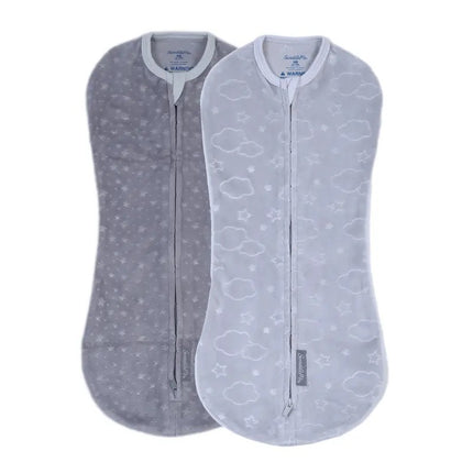 Ingenuity Swaddleme Velboa Pod 1.0Tog Clouds & Stars (2pack -0-2m)