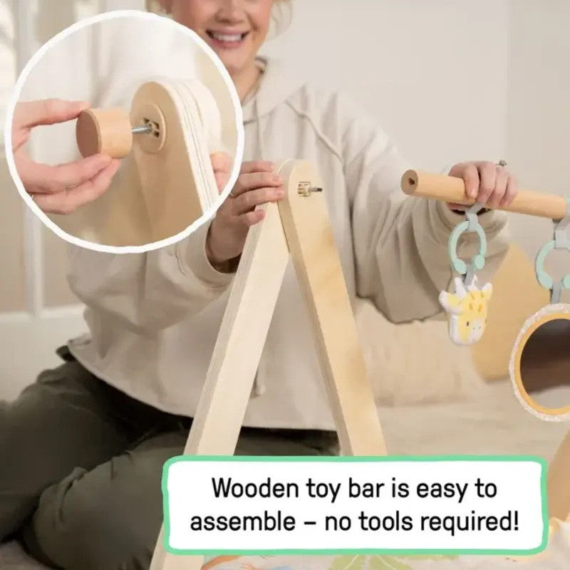 Ingenuity Wonder & Wood Wooden Toy Arch & Play Mat (0M-Plus)
