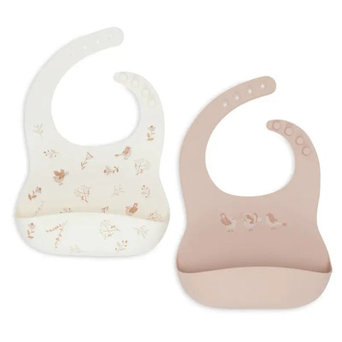 Jollein Bib Silicone (2pack) Lovely Birds