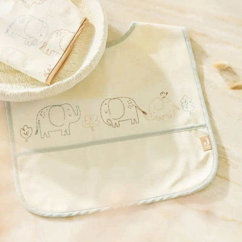 Jollein Bib Waterproof (2Pack) Elephant Tales