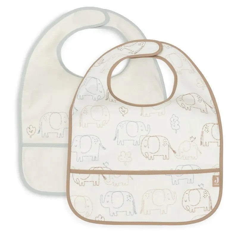 Jollein Bib Waterproof (2Pack) Elephant Tales