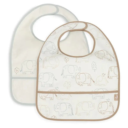 Jollein Bib Waterproof (2Pack) Elephant Tales