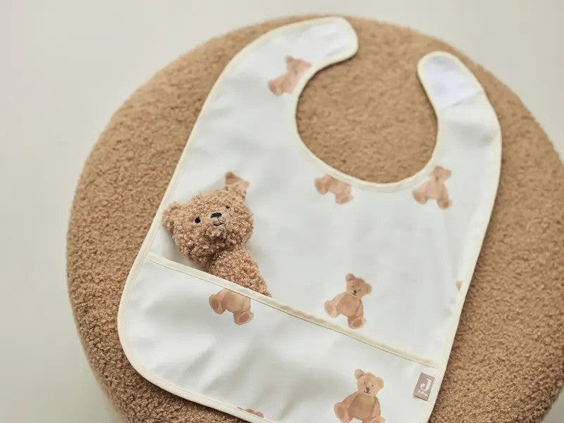 Jollein Bib Waterproof (2Pack) Teddy Bear