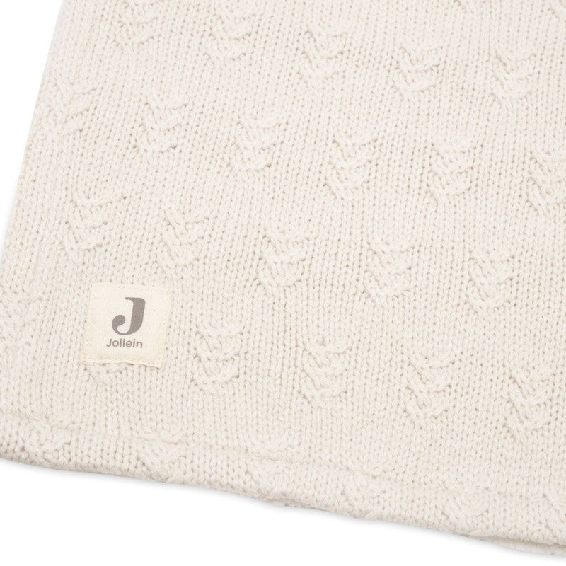 Jollein Blanket Cot Grain Knit Oatmeal Velvet (100X150CM)