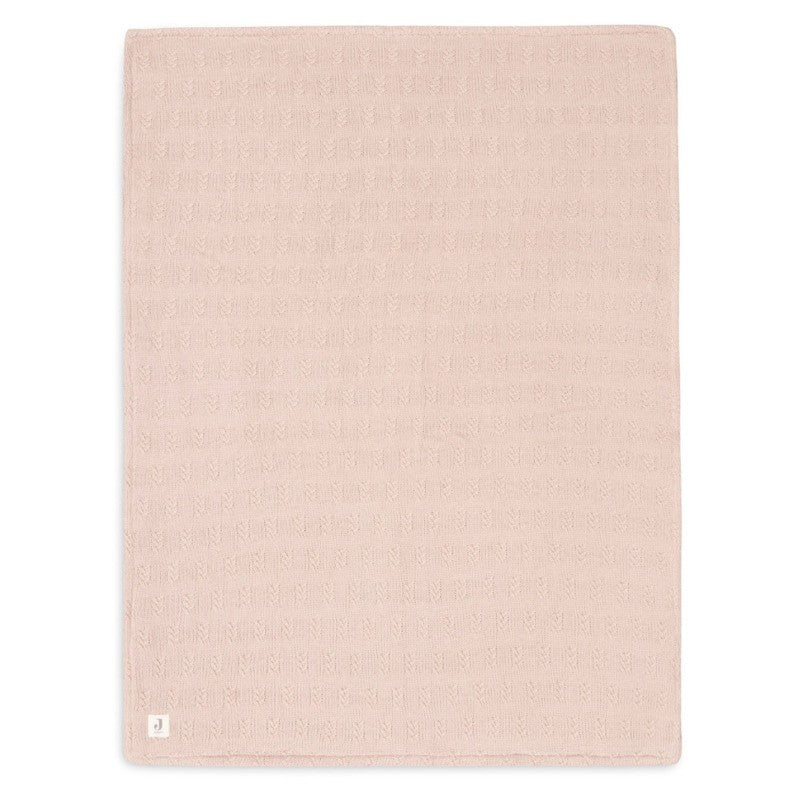 Jollein Blanket Cradle Grain Knit Wild Rose Velvet (75X100CM)