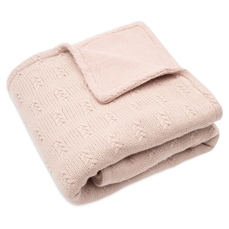 Jollein Blanket Cradle Grain Knit Wild Rose Velvet (75X100CM)