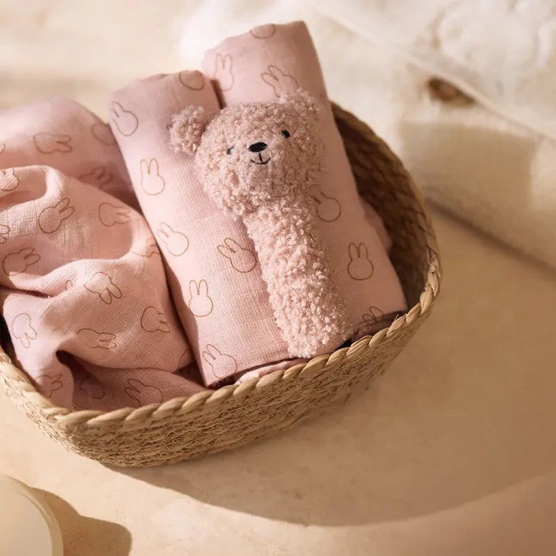 Jollein Rattle Teddy Bear (0m-Plus) Wild Rose