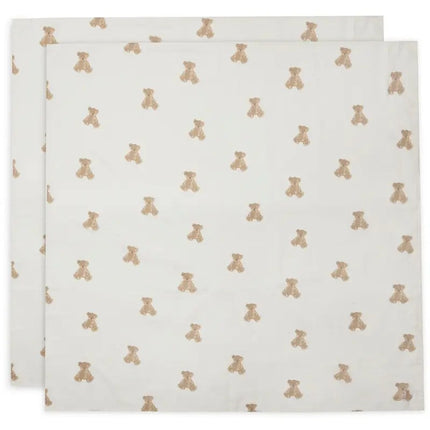 Jollein Swaddle Muslin (2Pack 115X115CM) Teddy Bear
