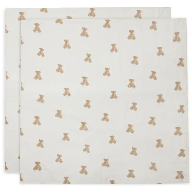 Jollein Swaddle Muslin (2Pack 115X115CM) Teddy Bear