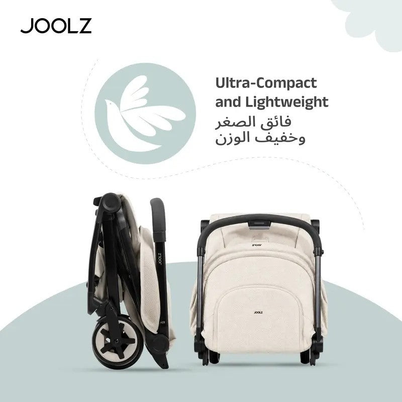 Joolz Aer2 Compact & Lightweight Stroller Calming Beige (NB - Toddler)
