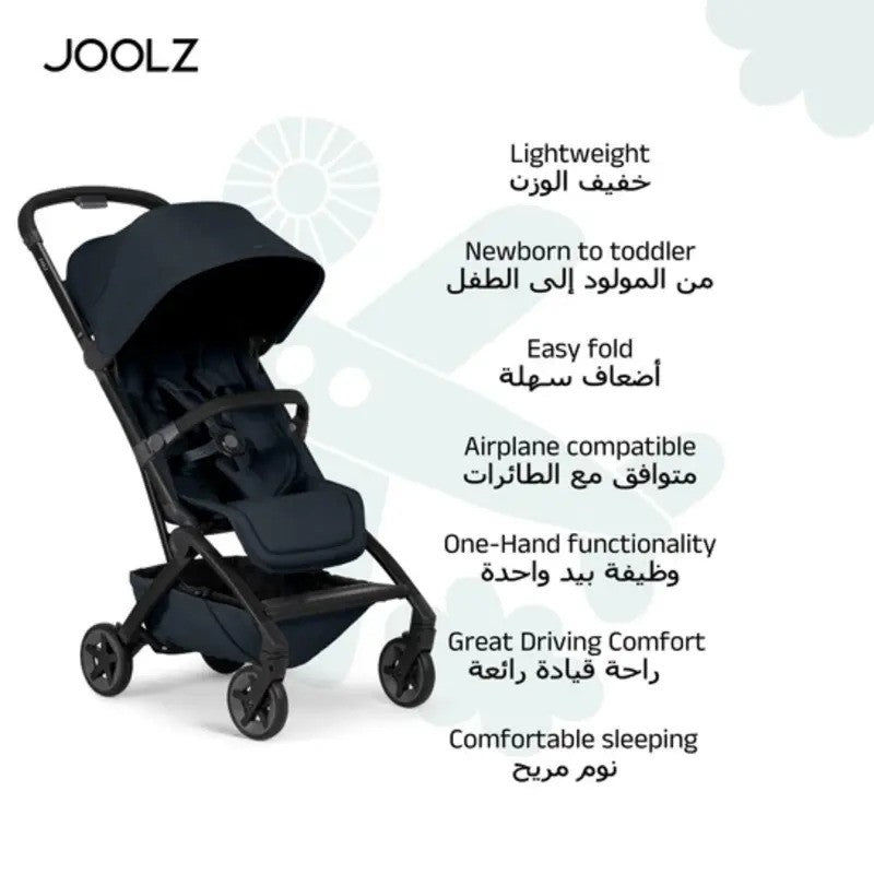 Joolz Aer2 Compact & Lightweight Stroller Dark Navy Blue (NB - Toddler)