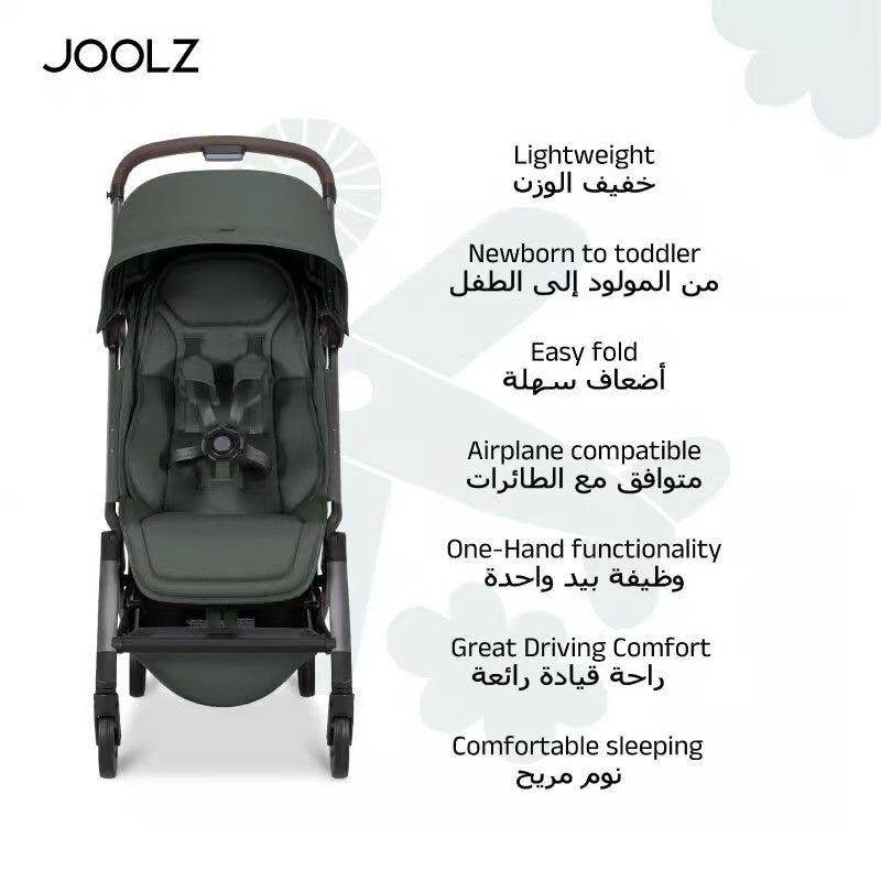 Joolz Aer2 Compact & Lightweight Stroller Forest Green (NB - Toddler)