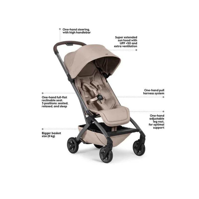 Joolz Aer2 Compact & Lightweight Stroller Sandy Taupe (NB - Toddler)