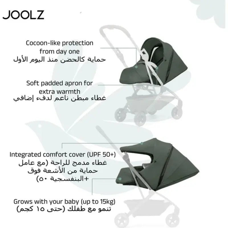 Joolz Aer2 Nest To Seat Forest Green (NB UP -15KG)