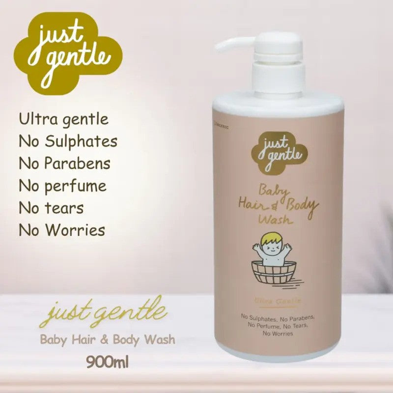 Just Gentle Baby Hair & Body Wash Ultra Gentle 900ML