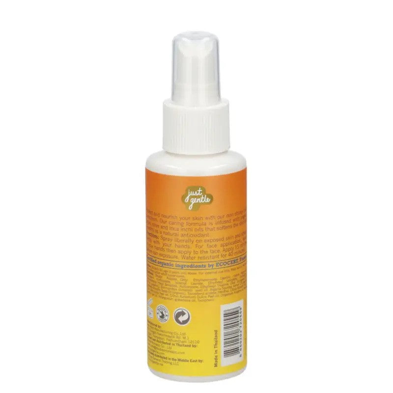 Just Gentle Organic Kids Sunscreen Clear Spray SPF 50UVAUVB PA Plus Reefsafe 60ML