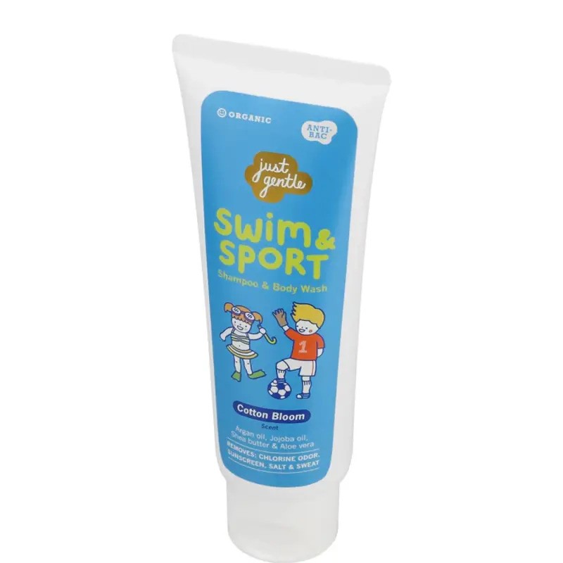 Just Gentle Swim and Sport Shampoo and Body Wash Cotton Bloom 180ML