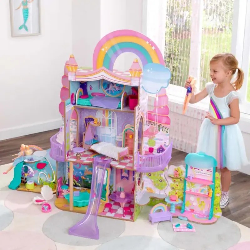 Kidkraft Rainbow Dreamers Unicorn Mermaid Dollhouse