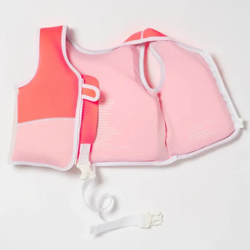 Sunnylife Kids Swim Vest Melody The Mermaid Neon Strawberry