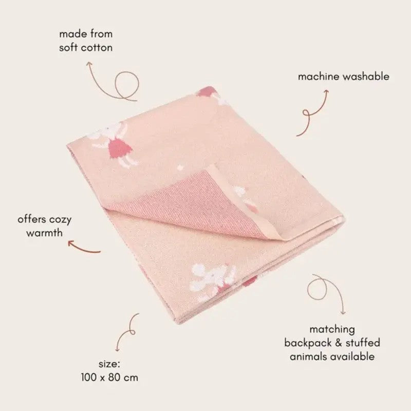 Kidzroom Blanket (100X80X1CM) Lola The Mouse - Pink
